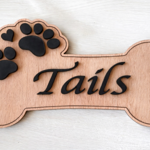 Placa personalizada para mascotas – Hueso con nombre